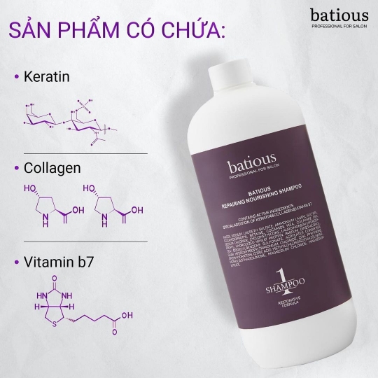 ​​​​​​​Bộ Dầu Gội Xả Batious - Phục Hồi Hư Tổn 500ml
