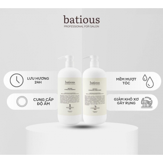 ​​​​​​​Bộ Dầu Gội Xả Batious - Tóc Khô Xơ 500ml