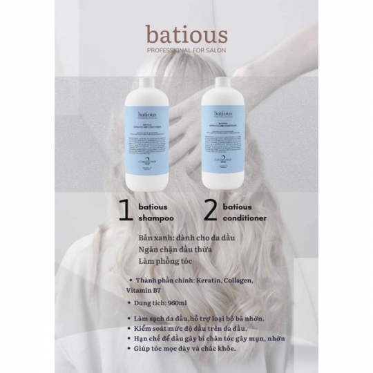 ​​​​​​​Bộ Dầu Gội Xả Batious - Dành Cho Da Dầu 500ml